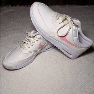 Nike Women's White and Pink Sneakers